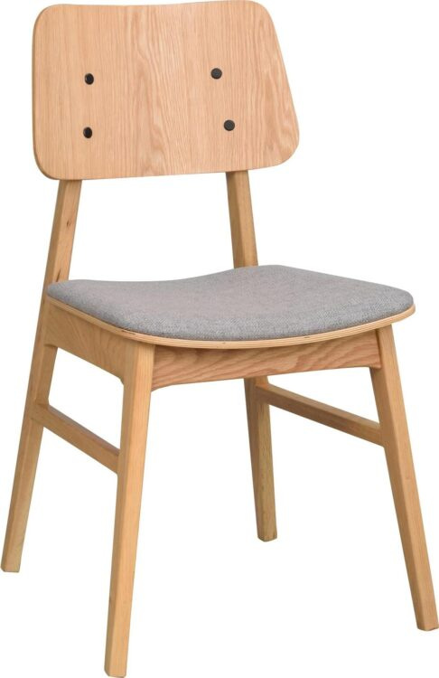 Přírodní dubová jídelní židle