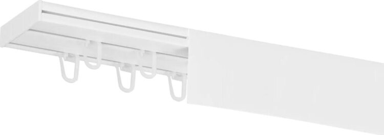 Dekodum Stropní kolejnice z PVC dvouřadá bílá s krytem