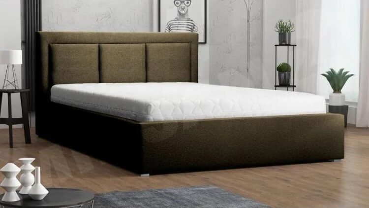 Čalouněná postel s úložným prostorem a roštem Koay