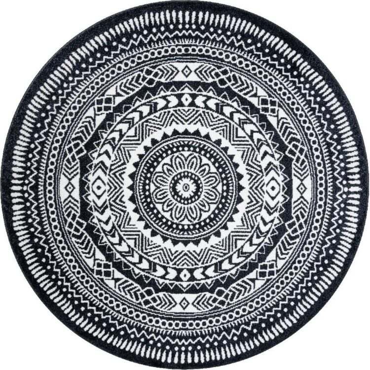 Dywany Łuszczów Kusový koberec Napkin black kruh